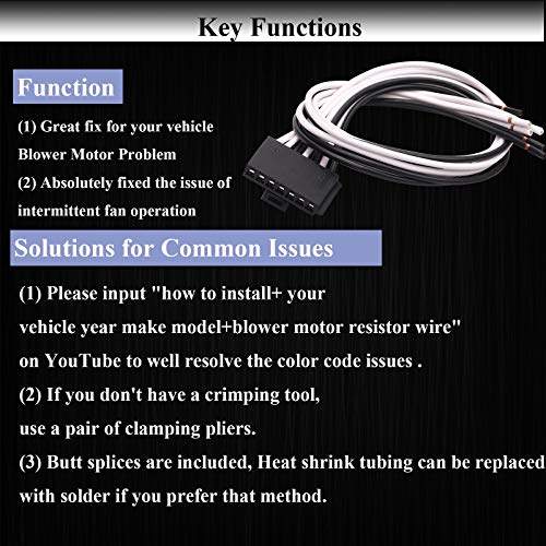 とと Amazon.com: Mtsooning Blower Motor Resistor Wiring Harness